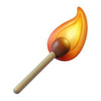 dynamic dramatic A single, burning matchstick, with flame and smoke, NO BACKGROUND with Transparent Background. gallery standard png