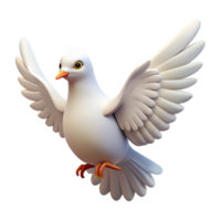 dynamic fascinating A single, white dove, wings slightly spread, NO BACKGROUND with Transparent Background. exclusive png