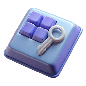 celebrado victoriano un soltero llave desde un computadora teclado. No antecedentes con transparente antecedentes. alto calidad png