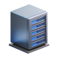 beautiful inspired A server rack, single unit. NO BACKGROUND with Transparent Background. png