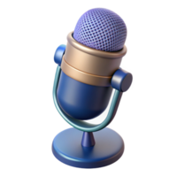 elegant timeless A microphone, studio quality. NO BACKGROUND with Transparent Background. png