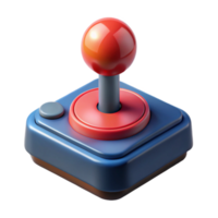 pristine harmonious mid-century A retro arcade joystick. NO BACKGROUND with Transparent Background. authentic png