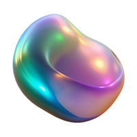 fascinating iconic A translucent, amorphous blob with iridescent hues. NO BACKGROUND with Transparent Background. png