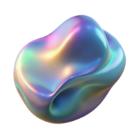 unforgettable futuristic A translucent, amorphous blob with iridescent hues. NO BACKGROUND with Transparent Background. perfect clarity png