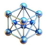 captivating inspired A complex, interconnected network of glowing nodes. NO BACKGROUND with Transparent Background. png