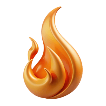 prístino distintivo un soltero, ardiente fuego con abstracto, arremolinándose patrones. No antecedentes con transparente antecedentes. png