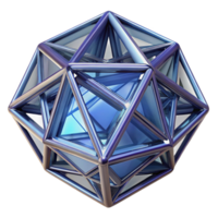 radiant contemporary A complex, geometric structure resembling a crystal. NO BACKGROUND with Transparent Background. premium png