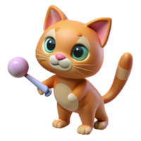 enchanting ethereal elegant A playful kitten batting at a toy, NO BACKGROUND with Transparent Background. sharp png
