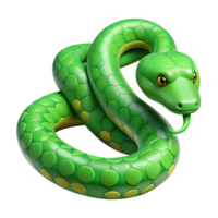 acclaimed gothic A slithering green tree python, NO BACKGROUND with Transparent Background. high quality png