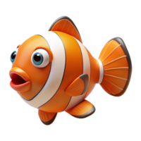 reflective captivating A clownfish, NO BACKGROUND with Transparent Background. fine detail png