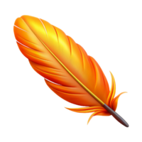 wonderful quintessential A single, vibrant phoenix feather. NO BACKGROUND with Transparent Background. png