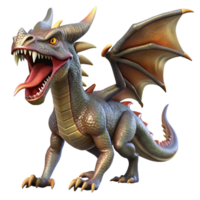 stunning romantic retro A fierce dragon, scales shimmering, mouth open in a roar. NO BACKGROUND with Transparent Background. artisan png