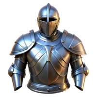 beautiful whimsical organic A gleaming suit of plate armor, polished and ready for battle. NO BACKGROUND with Transparent Background. refined png
