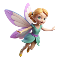 dynamic alluring A whimsical fairy, fluttering its wings. NO BACKGROUND with Transparent Background. professional png