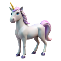 nostalgic fascinating A graceful unicorn, its horn glowing softly. NO BACKGROUND with Transparent Background. luxury png