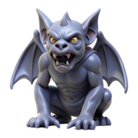dramatic breathtaking A terrifying gargoyle statue, NO BACKGROUND with Transparent Background. 4K png