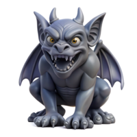 dynamic breathtaking A terrifying gargoyle statue, NO BACKGROUND with Transparent Background. refined png