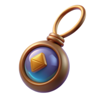 timeless coastal A single, enchanted amulet, NO BACKGROUND with Transparent Background. elite png