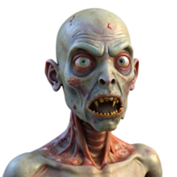 stunning tranquil rustic A terrifying zombie with decaying flesh, NO BACKGROUND with Transparent Background. luxury png
