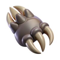 energetic alluring A fierce werewolf claw, NO BACKGROUND with Transparent Background. gallery standard png