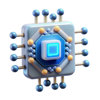 éblouissant Signature artificiel intelligence, ordinateur cœur, embrasé circuits. non Contexte avec transparent Contexte. png