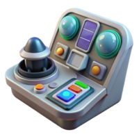 vibrant elegant Spaceship control panel, buttons and dials, futuristic interface. NO BACKGROUND with Transparent Background. fine detail png