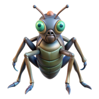 bold hypnotic Alien insect, chitinous exoskeleton, multiple legs. NO BACKGROUND with Transparent Background. luxury png