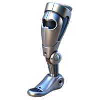 captivating distinctive Bionic leg, metallic structure, prosthetic limb. NO BACKGROUND with Transparent Background. png