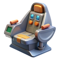 signature coastal Spaceship cockpit, pilot seat, control panel. NO BACKGROUND with Transparent Background. exclusive png