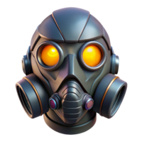 glorious exceptional Cyberpunk mask, glowing eyes, respiratory filter. NO BACKGROUND with Transparent Background. png