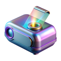 dazzling nordic Holographic projector, futuristic device, 3D image display. NO BACKGROUND with Transparent Background. top-tier png