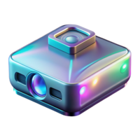 mesmerizing contemporary Holographic projector, futuristic device, 3D image display. NO BACKGROUND with Transparent Background. high quality png