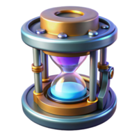 unforgettable surreal Time travel device, futuristic gadget, temporal manipulation. NO BACKGROUND with Transparent Background. 8K png
