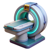 pristine retro Futuristic medical scanner, advanced technology, diagnostic tool, sleek design. NO BACKGROUND with Transparent Background. masterfully captured png