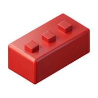 immaculate energetic minimalist Single red brick NO BACKGROUND with Transparent Background. elite png