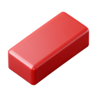 striking surreal Single red brick NO BACKGROUND with Transparent Background. fine detail png