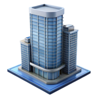 tranquil spectacular Modern skyscraper architectural model NO BACKGROUND with Transparent Background. impeccable png