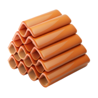 timeless victorian Stack of roof tiles NO BACKGROUND with Transparent Background. 4K png
