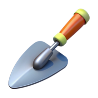 beautiful playful organic Trowel with concrete residue NO BACKGROUND with Transparent Background. studio quality png