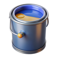 immaculate joyful mid-century Can of paint NO BACKGROUND with Transparent Background. flawless png