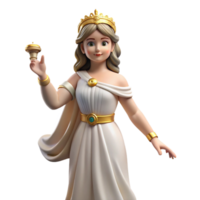 unforgettable retro Hera, Goddess of Marriage, regal pose, NO BACKGROUND with Transparent Background. sharp png