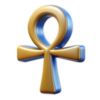 serene organic Ankh, Egyptian symbol of life, NO BACKGROUND with Transparent Background. precision png