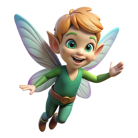 melancholic exquisite A mischievous pixie with shimmering wings and playful expression. NO BACKGROUND with Transparent Background. luxury png