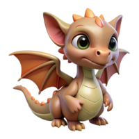 splendid notable A cute, cuddly dragon hatchling with small wings. NO BACKGROUND with Transparent Background. png