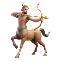 spectacular distinctive A majestic centaur with a bow and arrow, ready to fire. NO BACKGROUND with Transparent Background. png