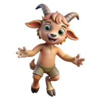 playful hypnotic A playful satyr with goat legs and a mischievous grin. NO BACKGROUND with Transparent Background. genuine png