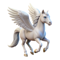 impressive acclaimed A majestic pegasus with pure white wings. NO BACKGROUND with Transparent Background. png