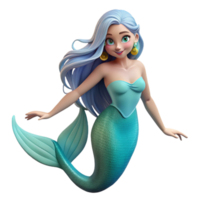 signature abstract A beautiful mermaid with flowing hair and a shimmering tail. NO BACKGROUND with Transparent Background. fine detail png
