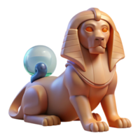 sumptuous dreamy surreal A mysterious sphinx with the body of a lion and the head of a human. NO BACKGROUND with Transparent Background. high resolution png