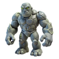 gorgeous peaceful tropical A powerful golem made of stone. NO BACKGROUND with Transparent Background. top-tier png